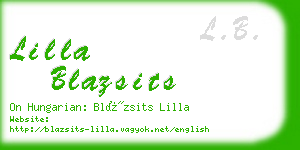 lilla blazsits business card